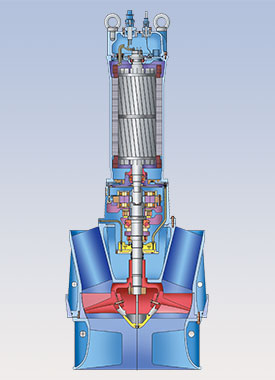Submersible propeller pump