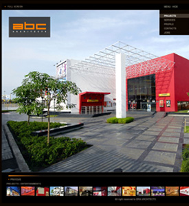 Screenshot of Architectural Firm Website ABC architects