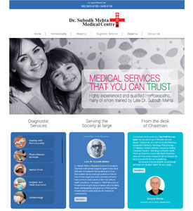 Screenshot of Responsive Website - Dr Subodh Mehta Medical Centre
