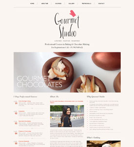 Screenshot of Dynamic Website - Gourmet Studio