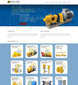 Screenshot of Responsive Website - Rovar Pumps